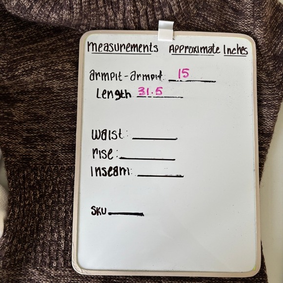 Costa Blanca Women's Size Small Sweater Dress Brown Knit Midi Turtleneck Casual - Picture 8 of 8